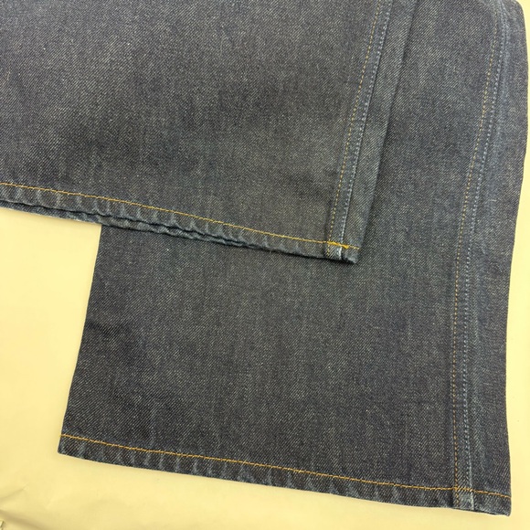 Frame Denim Le Italian Wide Leg Crop Jeans Rinse Dark Wash Rigid Denim High Rise - Picture 12 of 16